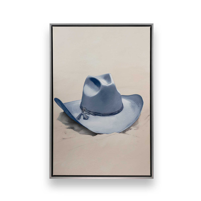 Cowboy Essentials in Blue II, reproduction sur toile dans un cadre, Chrome poli, H 18,75 po x l 12,75 po