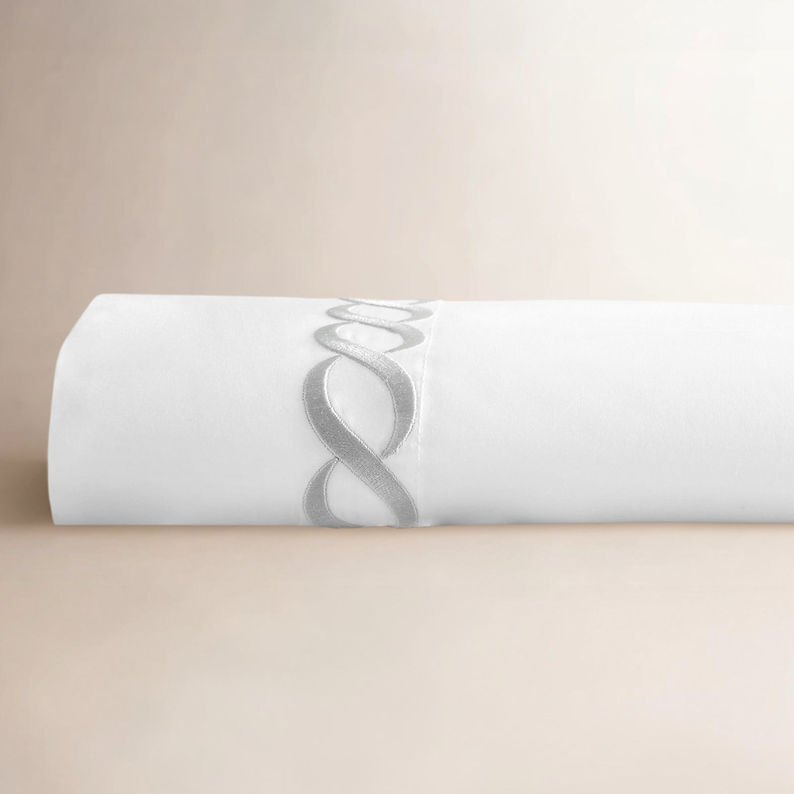 Leno Pima Cotton Flat Sheet, King, Silver