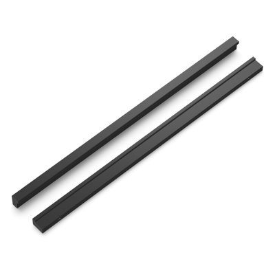 Streamline Collection Rectangular Pull - 12" Center to Center Cabinet Pull Flat Onyx - Contemporary Hardware for Drawers & Cabinets