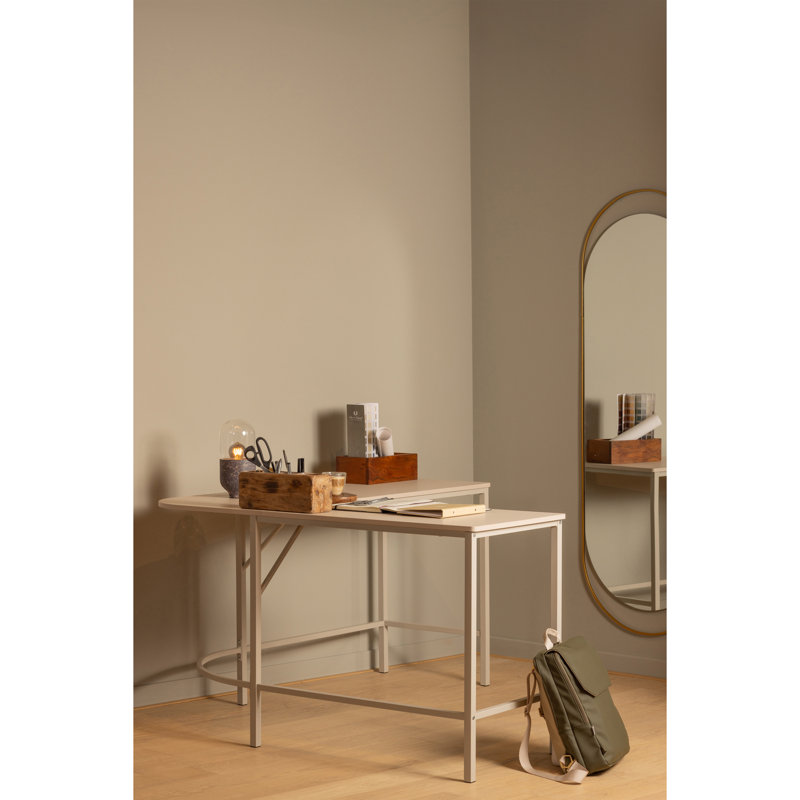 Mike L-Shaped Metal Base Writing Desk