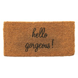Augusta Hello Gorgeous! Paillasson Natural Coir 32 po x 16 po