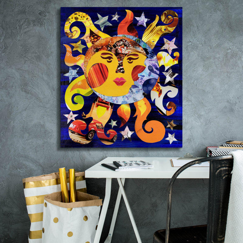«Celestial» par Artpoptart, art mural sur toile, H 30 po x l 26 po x P 1,5 po