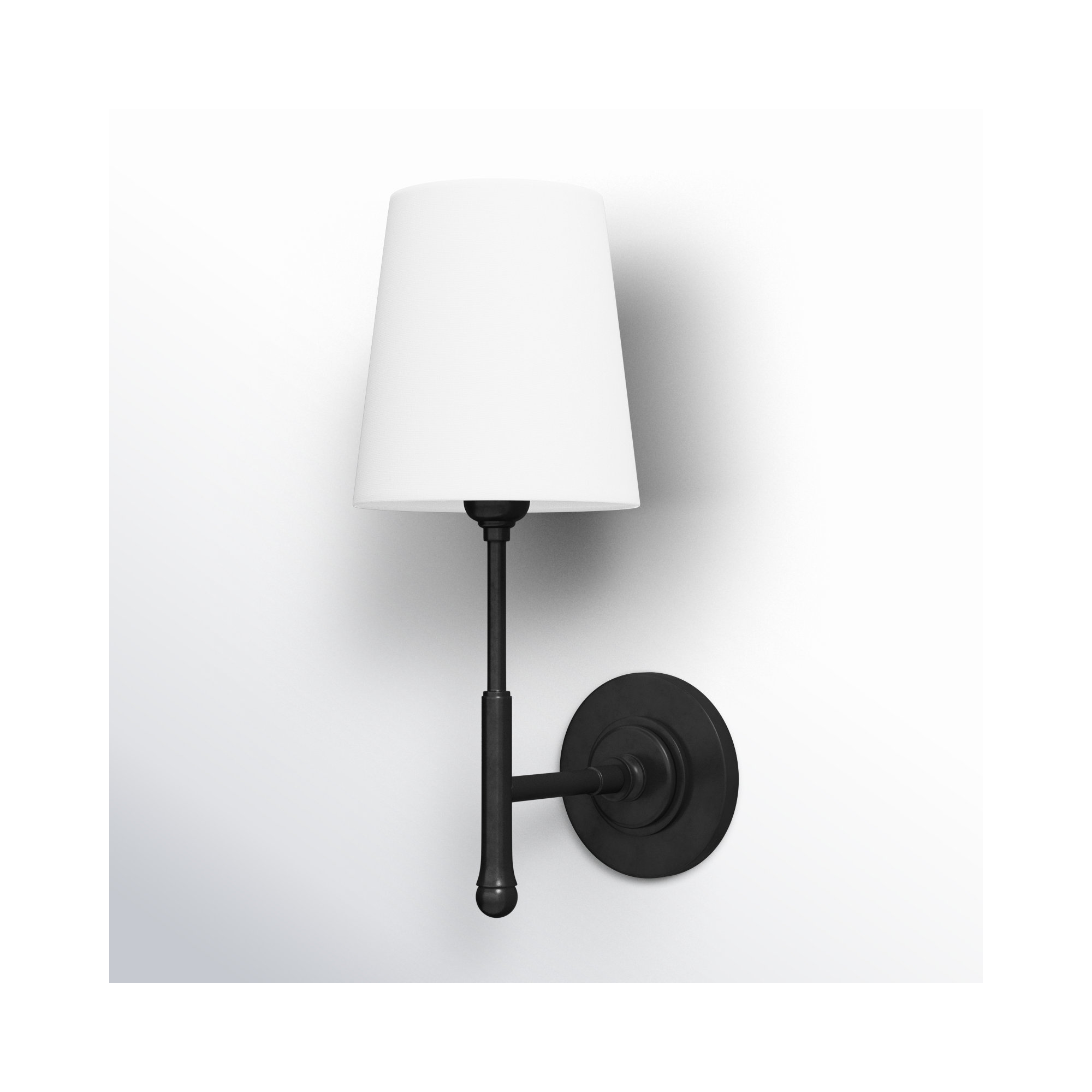 Single Light Steel Dimmable Wallchiere, Aged Iron, 14.5" H x 5.5" W x 8.375" D