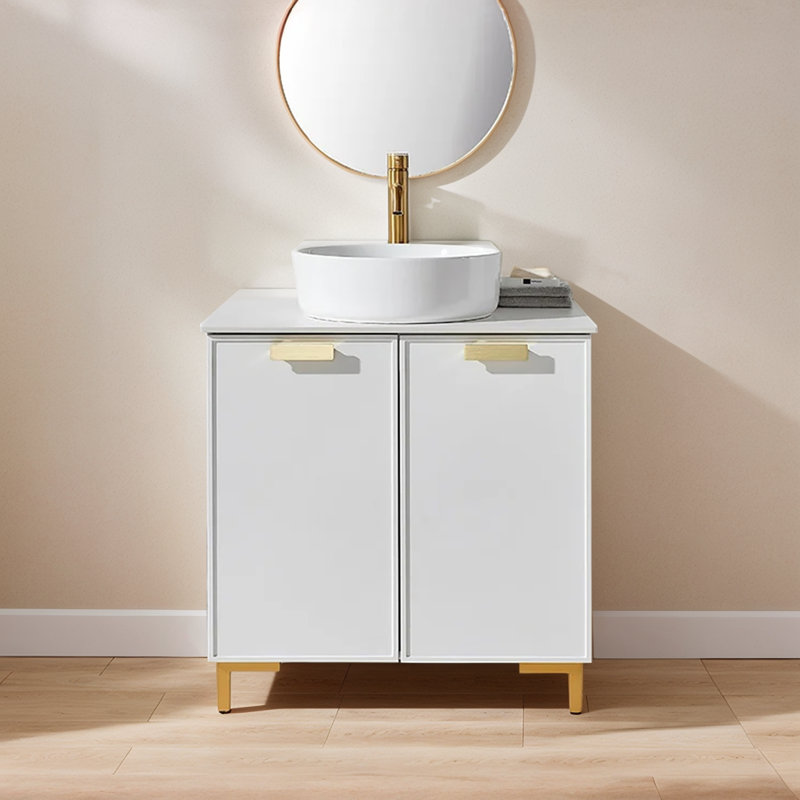 Ensemble de meuble-lavabo simple autoportant 30 po Modern, Blanc