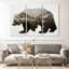 The Kodiak Brown Bear Wall Art Multi Piece Canvas Print-92828165