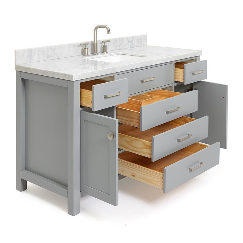 Ensemble de meuble-lavabo simple 55 po Abbate, gris