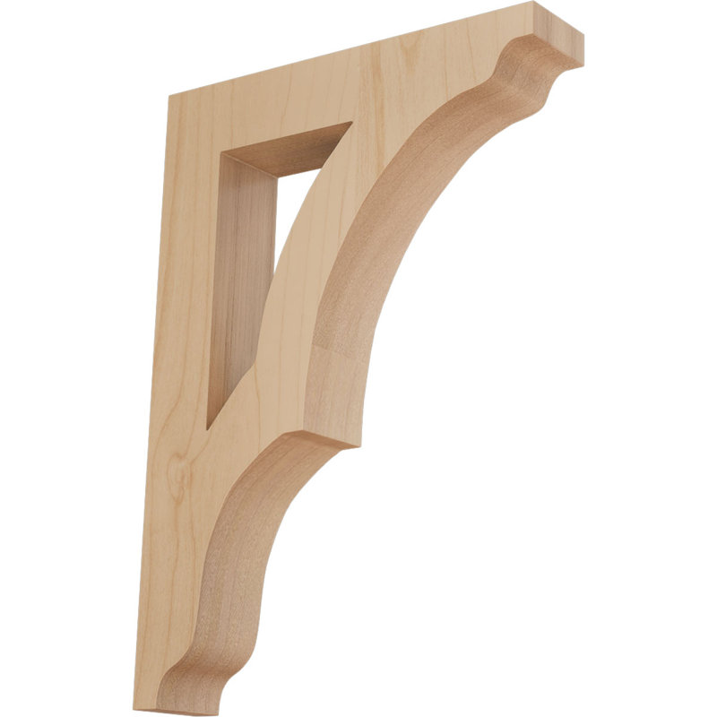 1 3/4"W x 8 1/2"D x 12"H Large Avila Wood Bracket, Alder (4-Pack), Alder, 12'' H x 1.75'' W x 8.5'' D