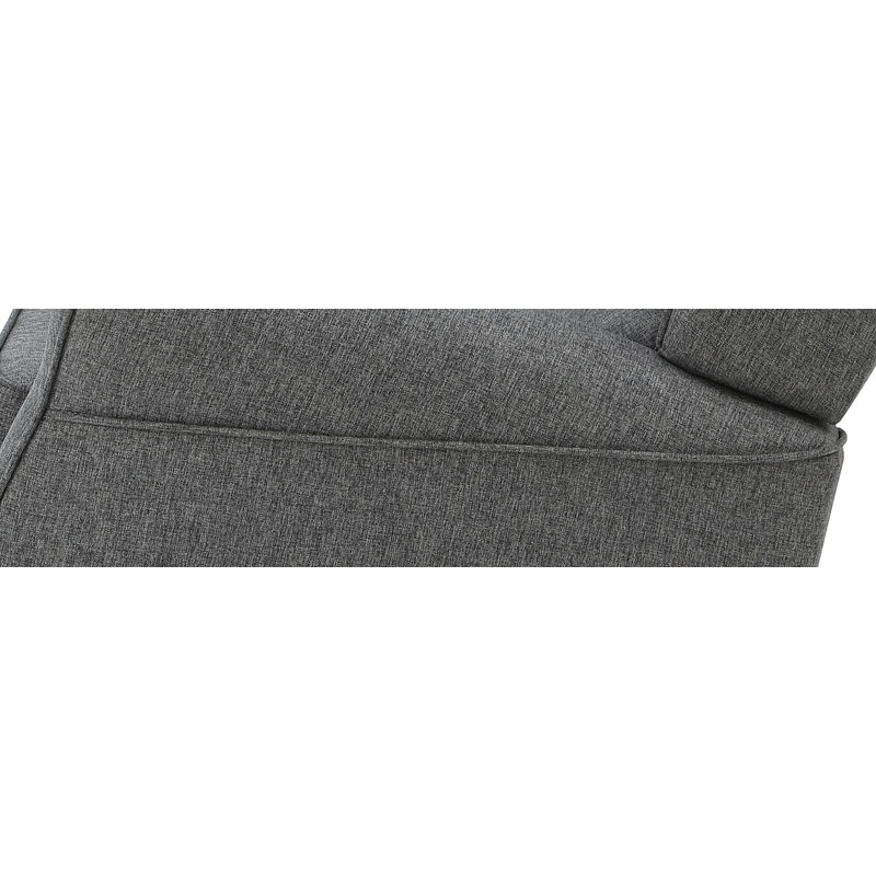 Chaise berçante Fabien en tissu gris