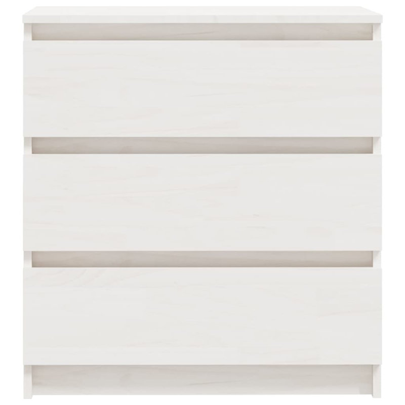 Calbert Bedside Cabinet 60 x 36 x 64 cm Solid Wood Fir, White