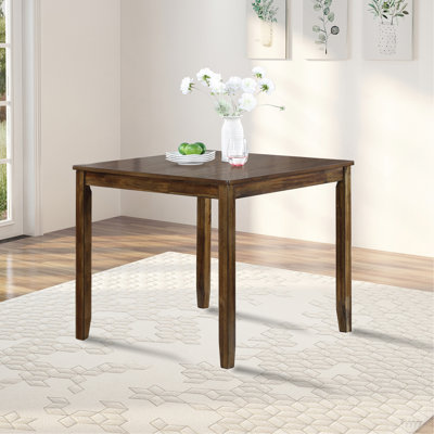 Table de salle à manger en bois carrée, table de cuisine pour petit espace, table de salle à manger pour 4 personnes, noyer