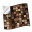 Marquina Metallic Marble Mosaic Wall Tile Sticker Set 15cm x 15cm-61942206