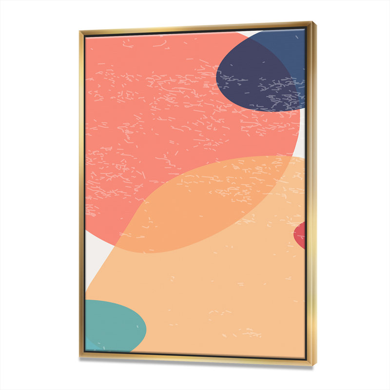 Minimal élémentaire et compostions géométriques XXIII - impression, Toile encadrée d'or, H 32 po x l 24 po x P 1 po