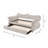 Beige Upholstered Twin Daybed with Trundle-1440083065