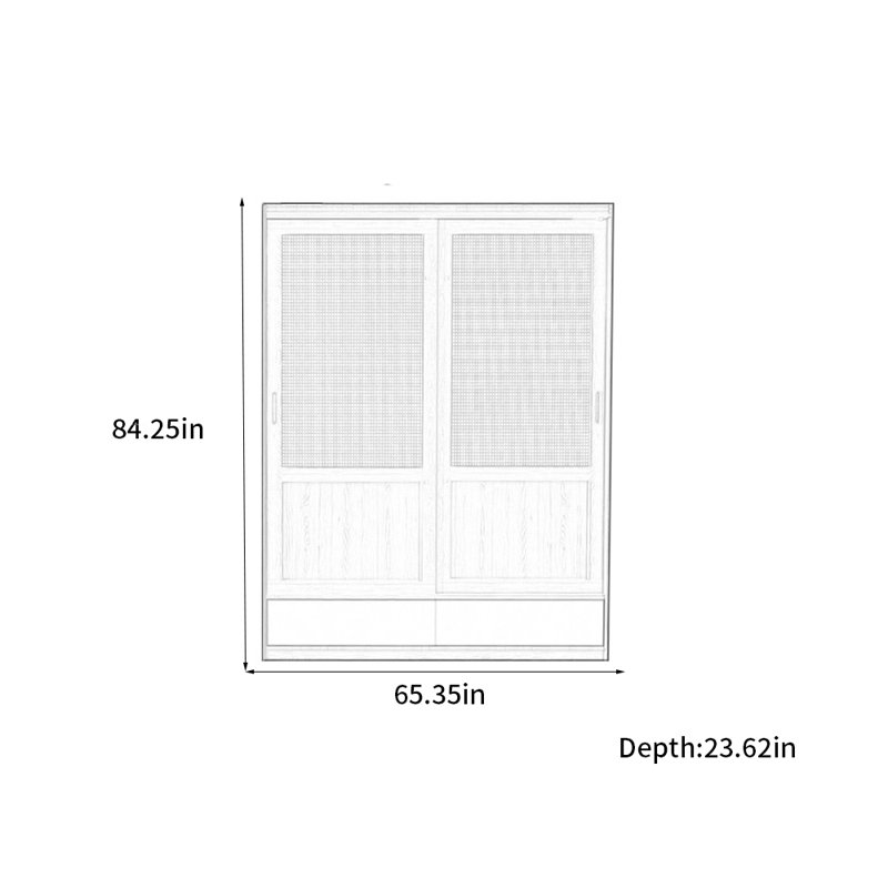Nordic minimalist Japanese-style wardrobe, Original Wood 