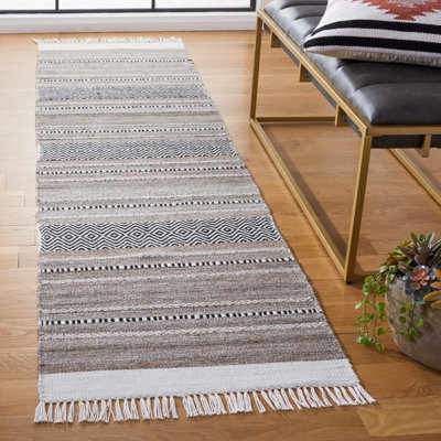 Striped Kilim Flat Weave Performance Striped Rug