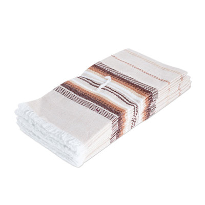 Maragret Cotton Striped Square Napkin
