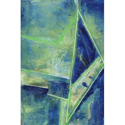 Geometric In Cool II by Joyce Combs - Wrapped Canvas Painting