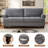 81.1" Rolled Arm Vintage Sofa Coach with Hidden Storage-415664222