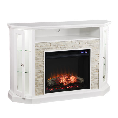 Norcott 52.25'' W White Electric Fireplace with 5100 BTU
