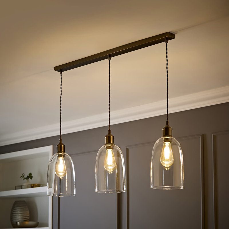 Alicemae 3 - Light Brushed Brass Pendant