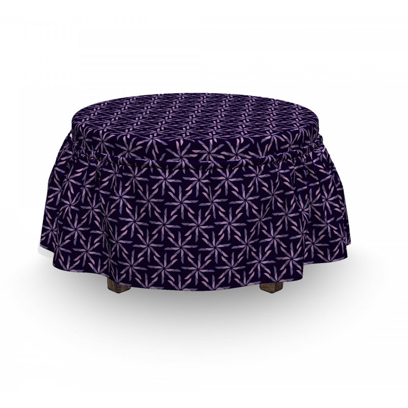 Ensemble de housse pour repose-pieds à coussins carrés abstraits de boîte 2 pièces géométrique