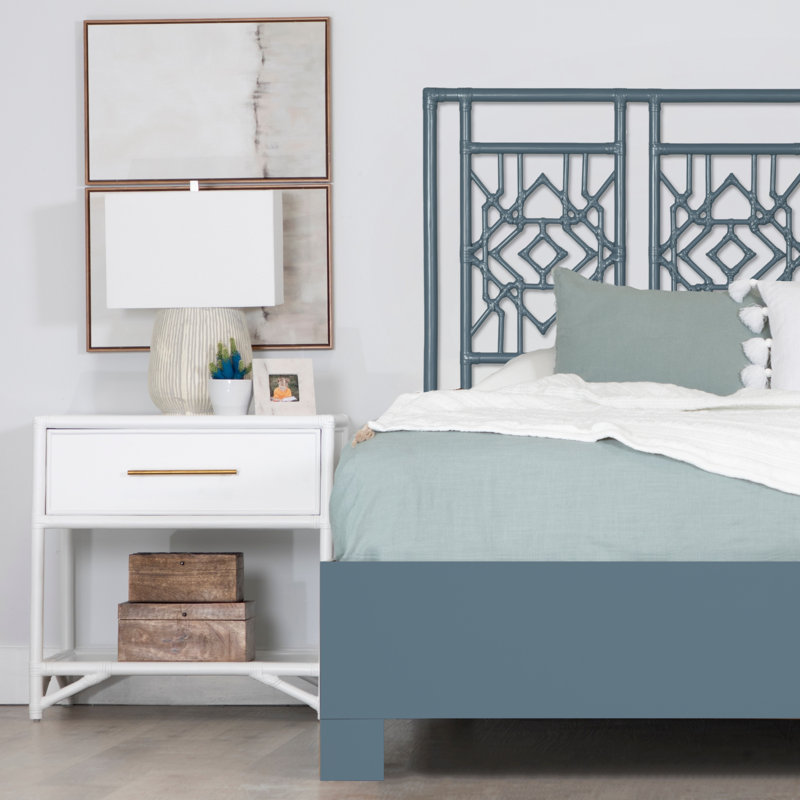 Tulum Open-Frame Headboard, Twin, Regatta Blue