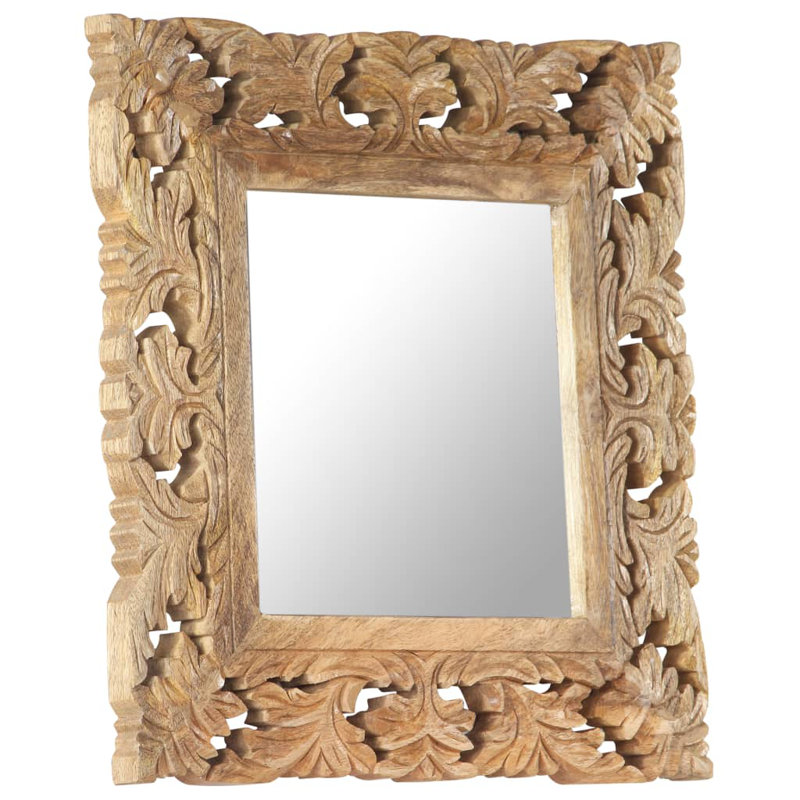 Nardone Flat Wall Mirror, Brown, 50cm H x 50cm W