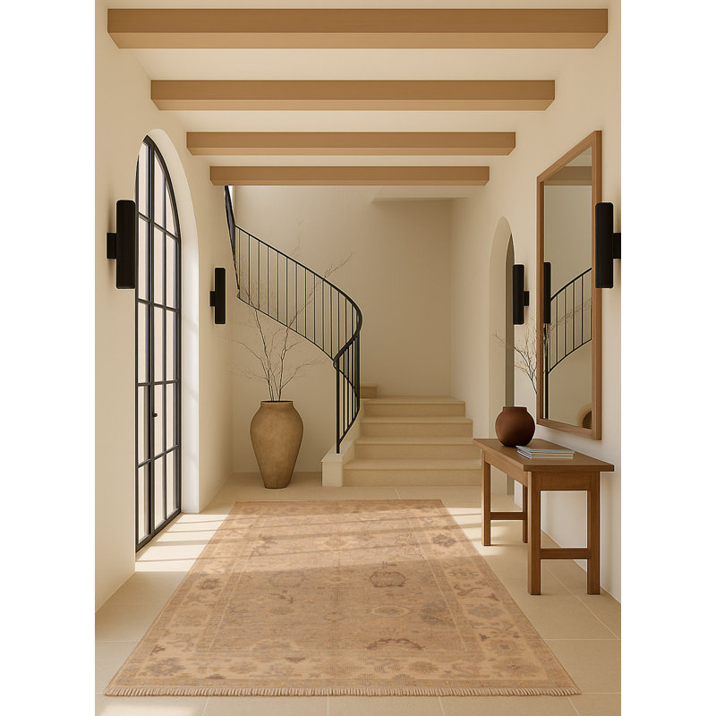 Tapis gris Kavya Oushak 5 pi 11 po x 8 pi 10 po