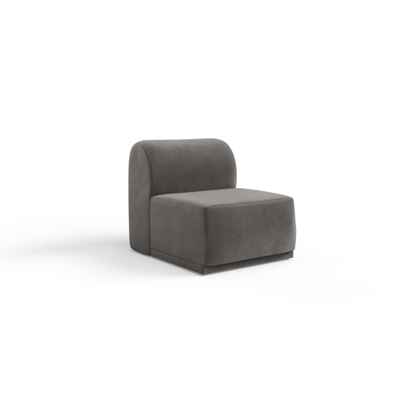 Velvet Accent Chair, Dark Grey 