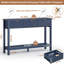 Console en bois cannelé à 3 tiroirs-818937163