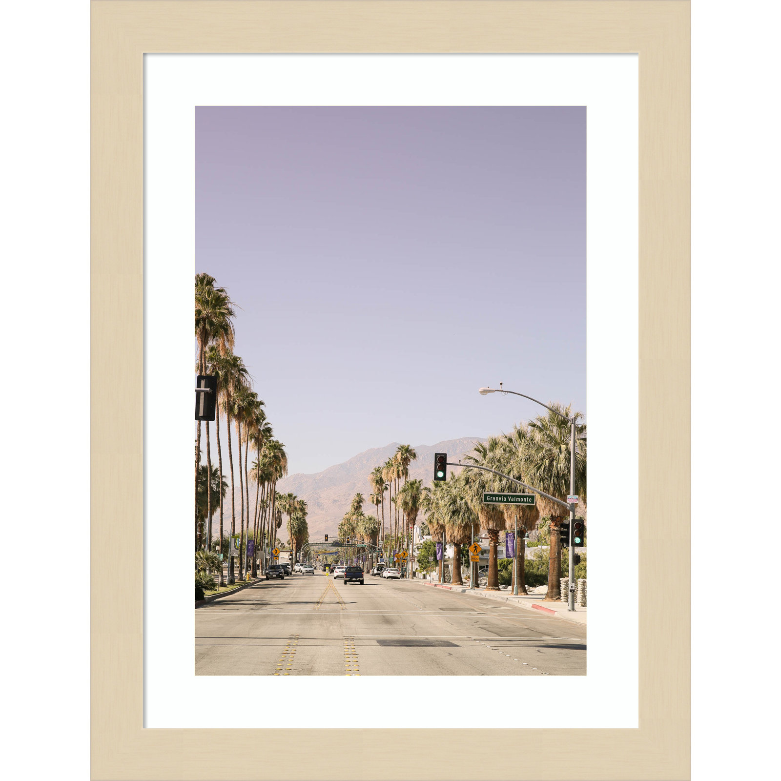 Daisey "Palm Spring Street" Print, Brown, 13" H x 10" W