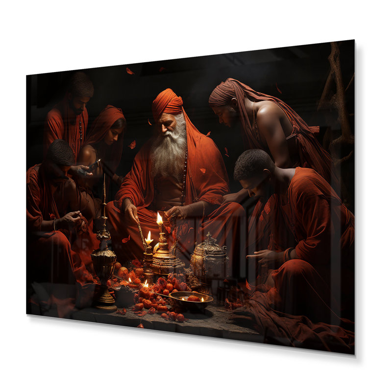 - Art mural en métal Hinduisim, H 16 po x l 32 po x P 1 po