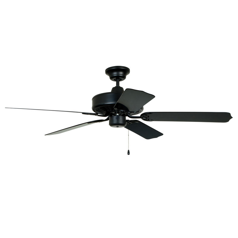 Cardorius 52'' Ceiling Fan, Matte Black with Matte Black Blades