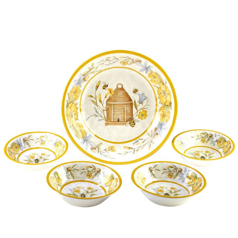 Certified International Bee Sweet   5Pc Salad/Serving Set