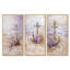 Floral Anchor on the Beach - mauve ancre, ensemble d'art mural encadré de 3-129012854-129012857