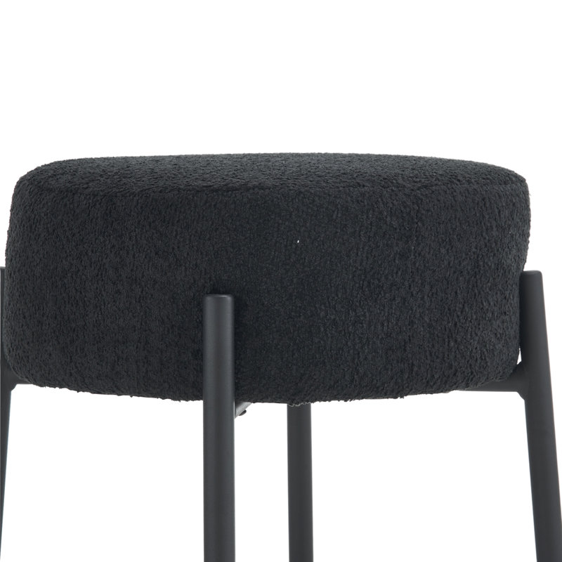 Tabouret de bar Kynlee, Gris foncé, Tabouret de comptoir (siège d'une hauteur de 24 p, 2