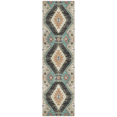 Tapis marocain intérieur / extérieur lavable à la machine Husby ACN2210
