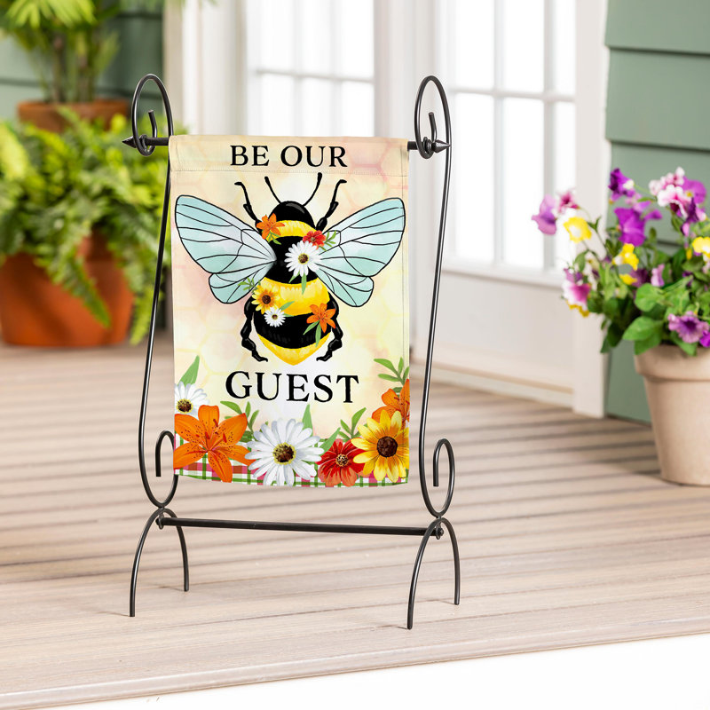 Drapeau de jardin Bee Summer Burlap