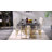 Renfri White Boucle Gold Frame Luxury Upholstered Dining Chair