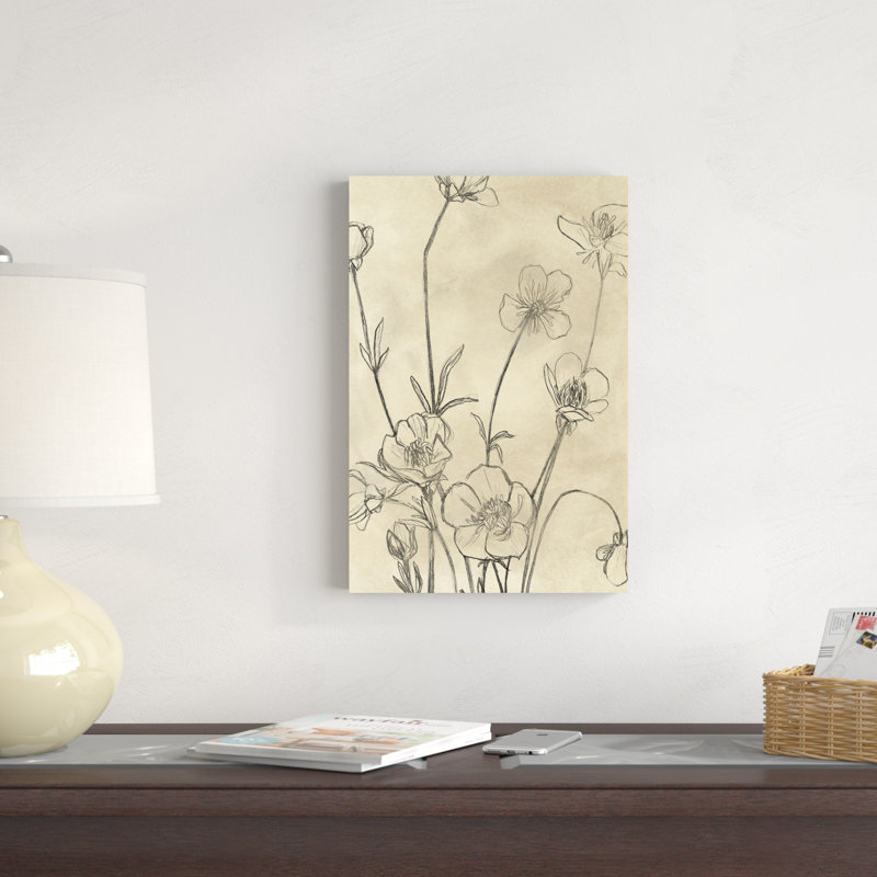 Fleurs sauvages rétro I, H 18 po x l 12 po
