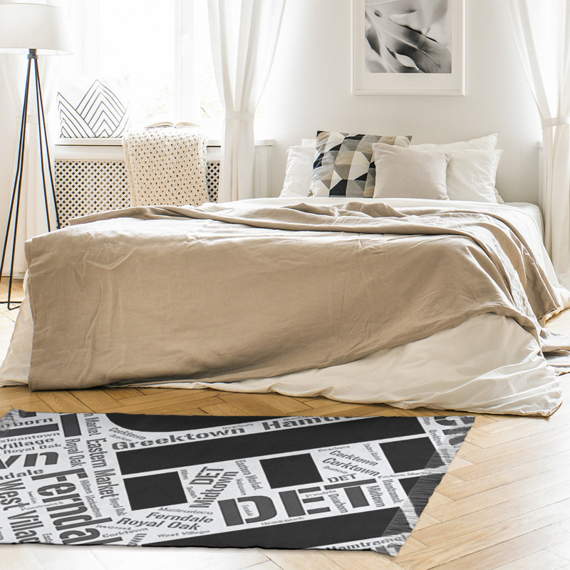 Tapis à tissage plat area black, Détroit, Non