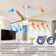   Kemp 56" 3-Solid Wood Blade Propeller Ceiling Fan with Remote Control and LED Light Kit