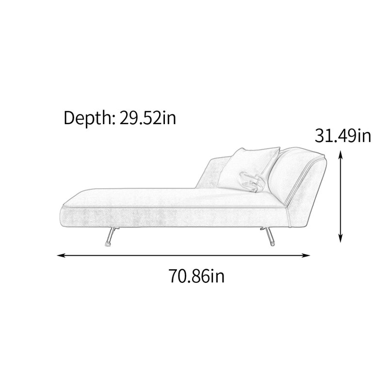 Méridiennes en cuir pour chambre à coucher, Orienté à droite, Noir, noir, noir, noir