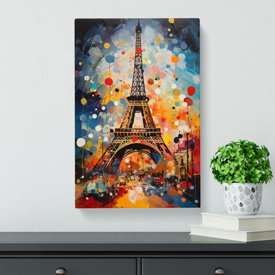 Eiffel Tower Dadaism - Wrapped Canvas
