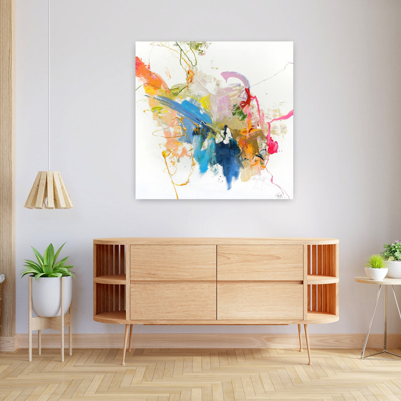 Confidentiel rose, art contemporain, H 36 po x l 36 po