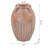 Round Terracotta Vase with Subtle Ribbed Design