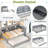 Wooden Daybed With Twin Size Trundle, Storage Shelf And Usb Charging Ports-365839588-365839591