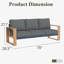 198.1cm Wide Patio Sofa with Cushions-575478155