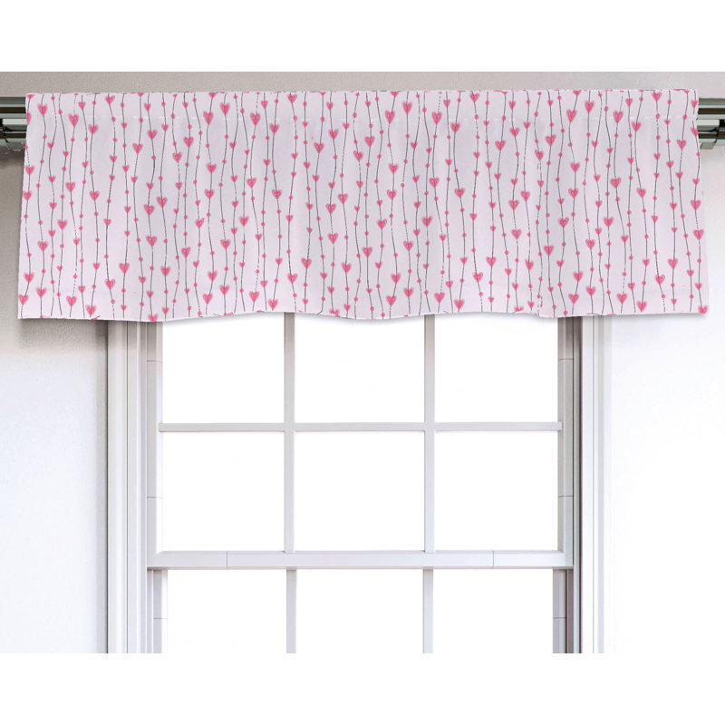 Sateen Floral Ruffled Window Valance