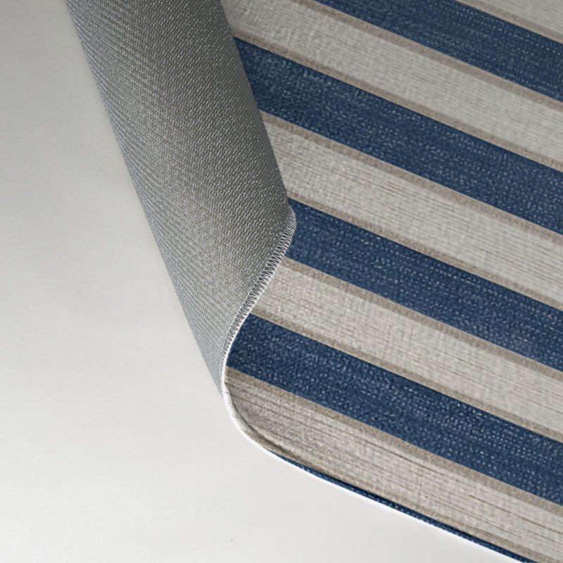 Tapis intérieur / extérieur gris HorizontalStripes, Rectangulaire 3 pi x 5 pi